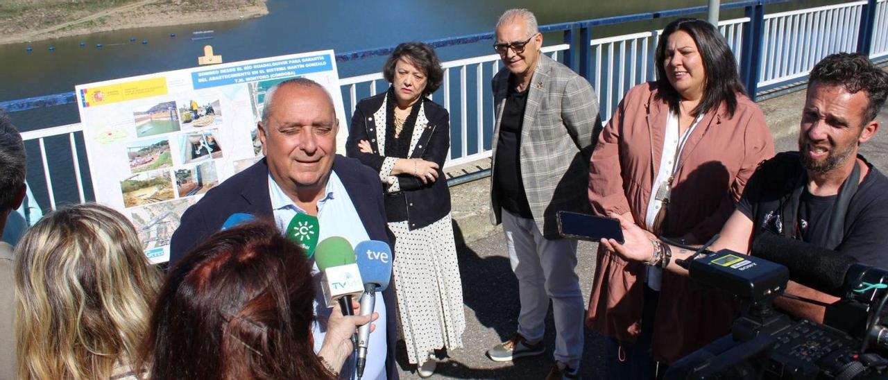 Presentación de las obras de emergencia entre el Guadalquivir y el embalse de Martín Gonzalo.