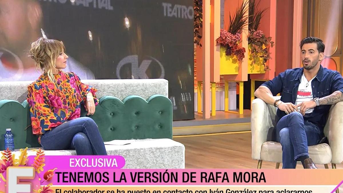 Emma García junto a Iván González, amigo íntimo de Rafa Mora.