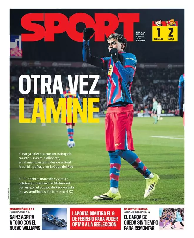 El Barça ya está en semis de Copa: Lamine y Araujo, los protagonistas principales