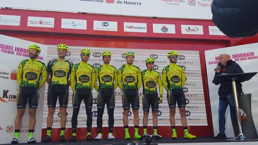 La formación del Guerciotti-Kiwi Atlántico que compitió en el GP Miguel Indurain. // FdV