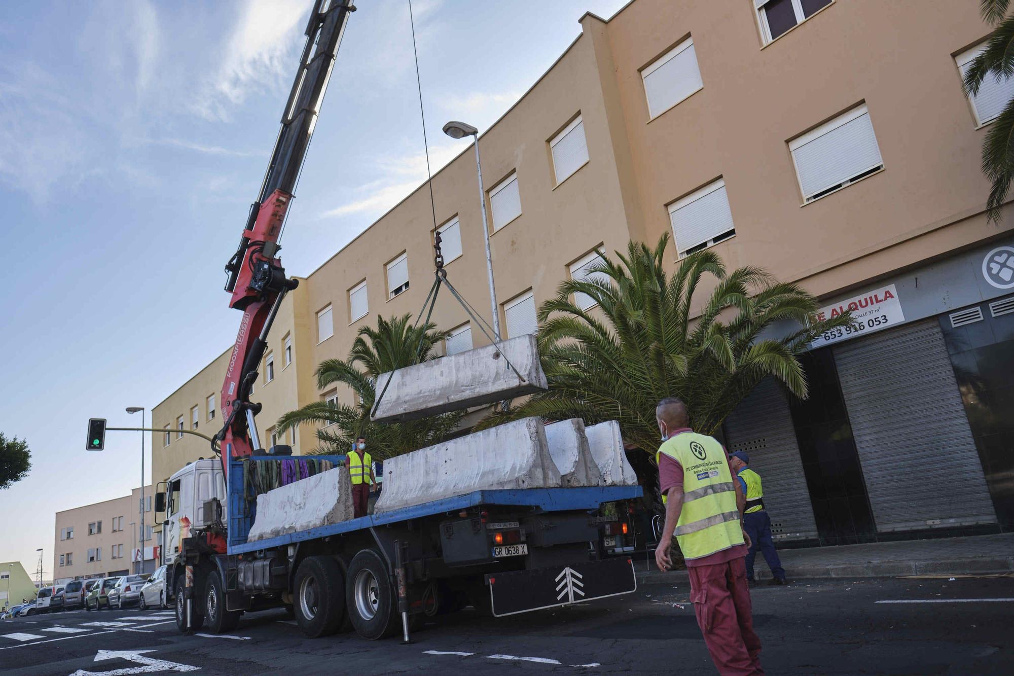 Retirada de las terrazas exprés en Santa Cruz