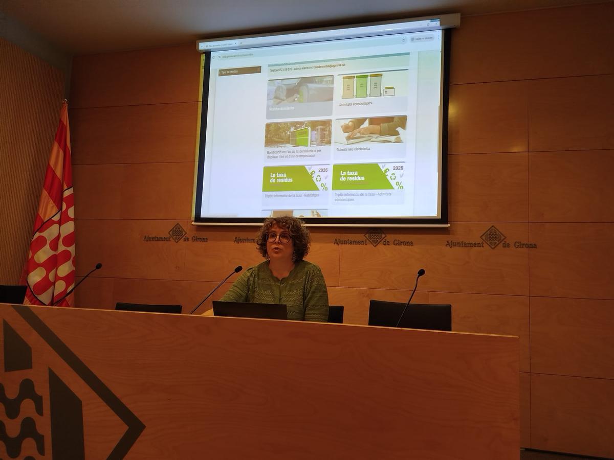 Sílvia Aliu en la roda de premsa d'aquest dijous.