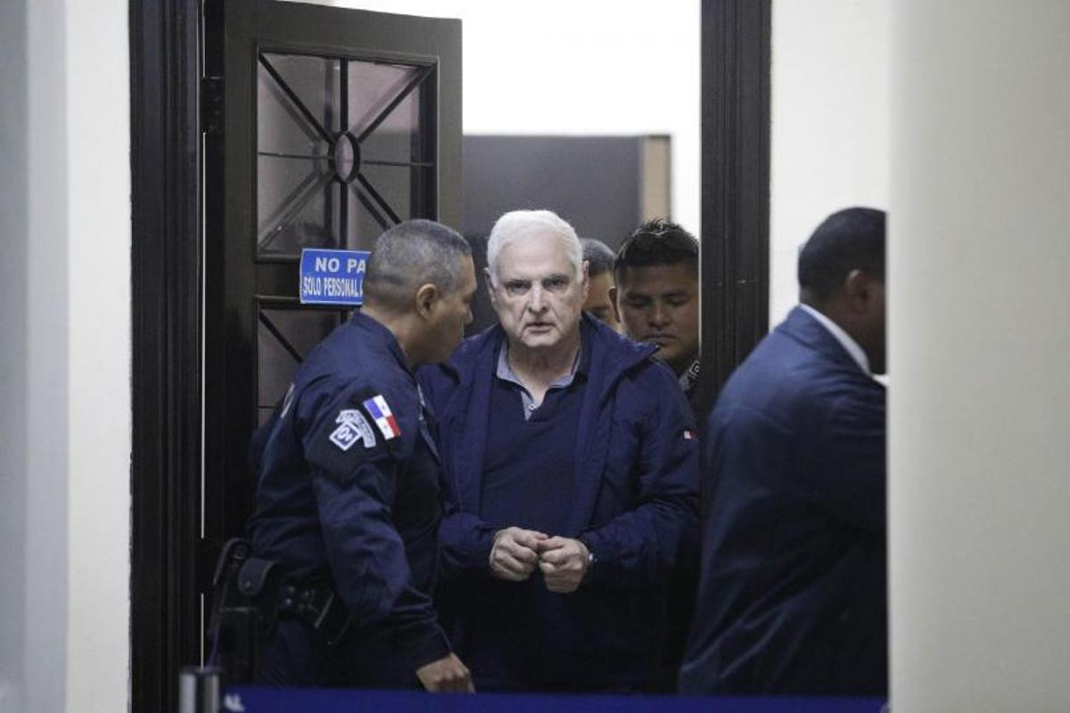 El expresidente de Panamá, Ricardo Martinelli, durante el juicio por el espionaje en su país.
