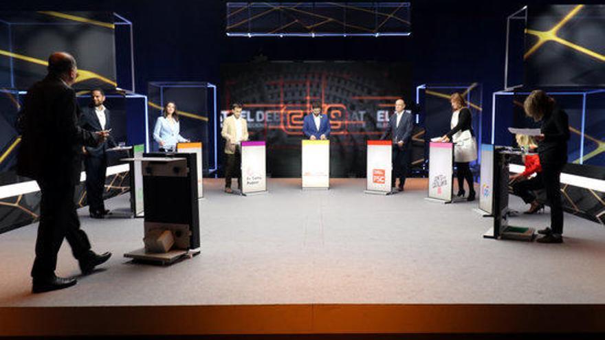 Un moment del debat televisat amb els candidats del 10-N.