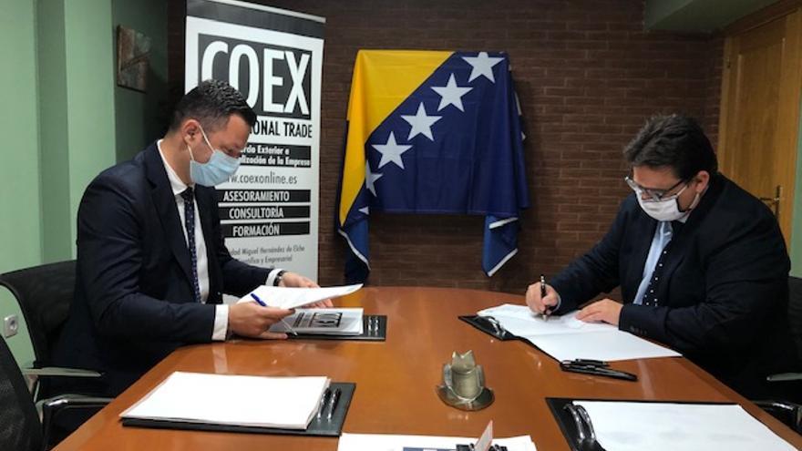 Bojan Dozet, cónsul honorario de Bosnia-Herzegovina en Alicante, y Alfonso Ortega Giménez, Socio-Director de COEX International Trade.
