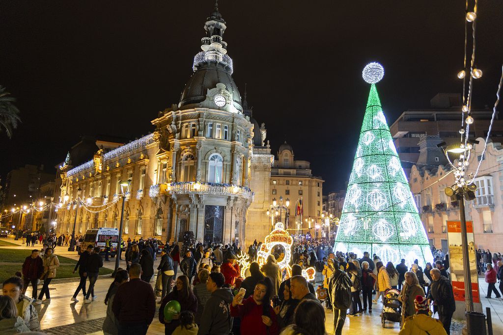 Así ha sido el encendido de luces de Cartagena, en imágenes