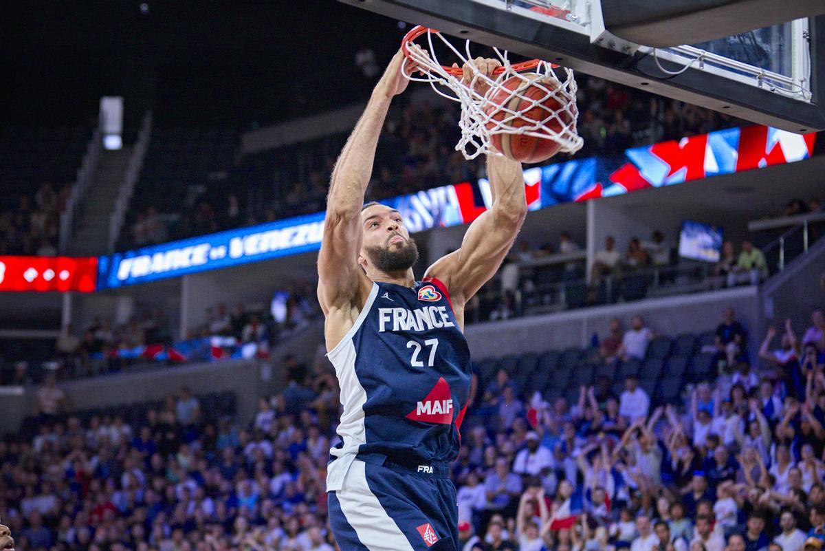 Rudy Gobert, en un partido contra Venezuela.