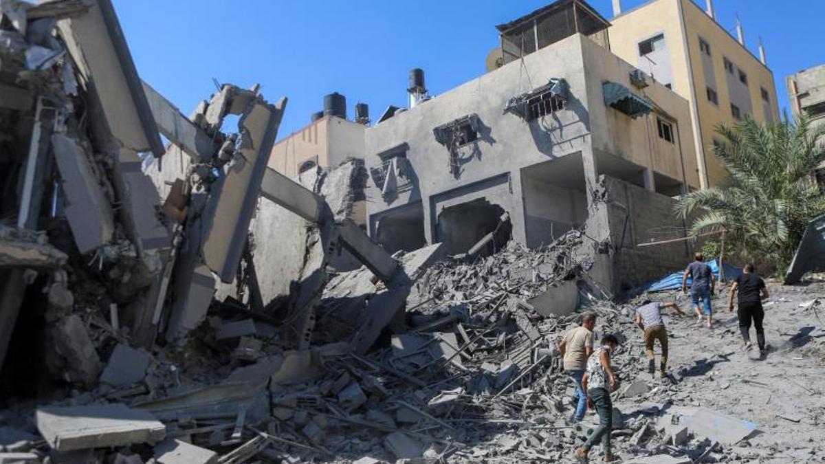 Destrozos en la franja de Gaza, a raíz de la guerra abierta entre Israel y Hamás.