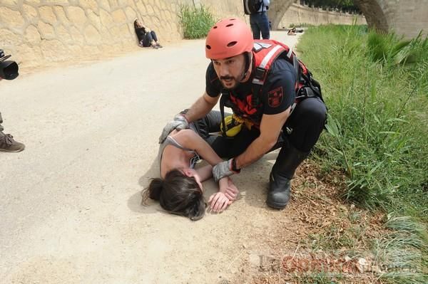 Simulacro en el río Segura