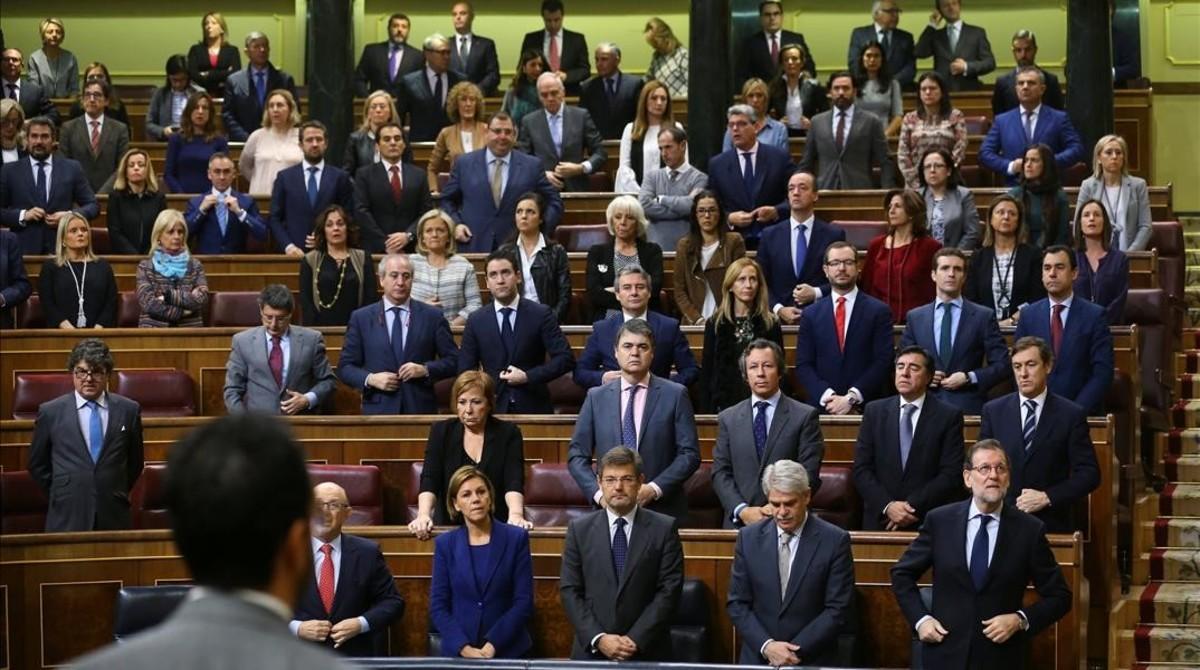 El Congreso de los Diputados ha guardado un minuto de silencio en homenaje a Rita Barberá, fallecida este miércoles en Madrid