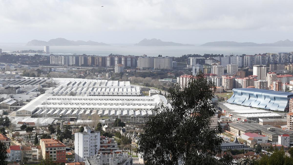 Vista aérea de la factoría de Stellantis en Vigo.