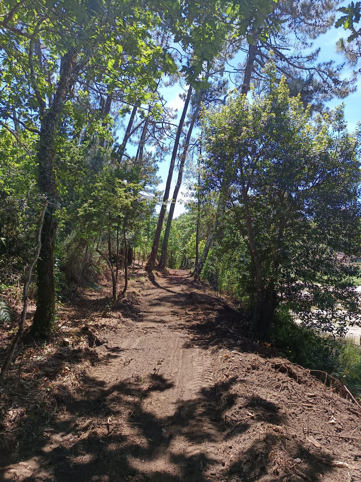 La senda actualmente en obras.
