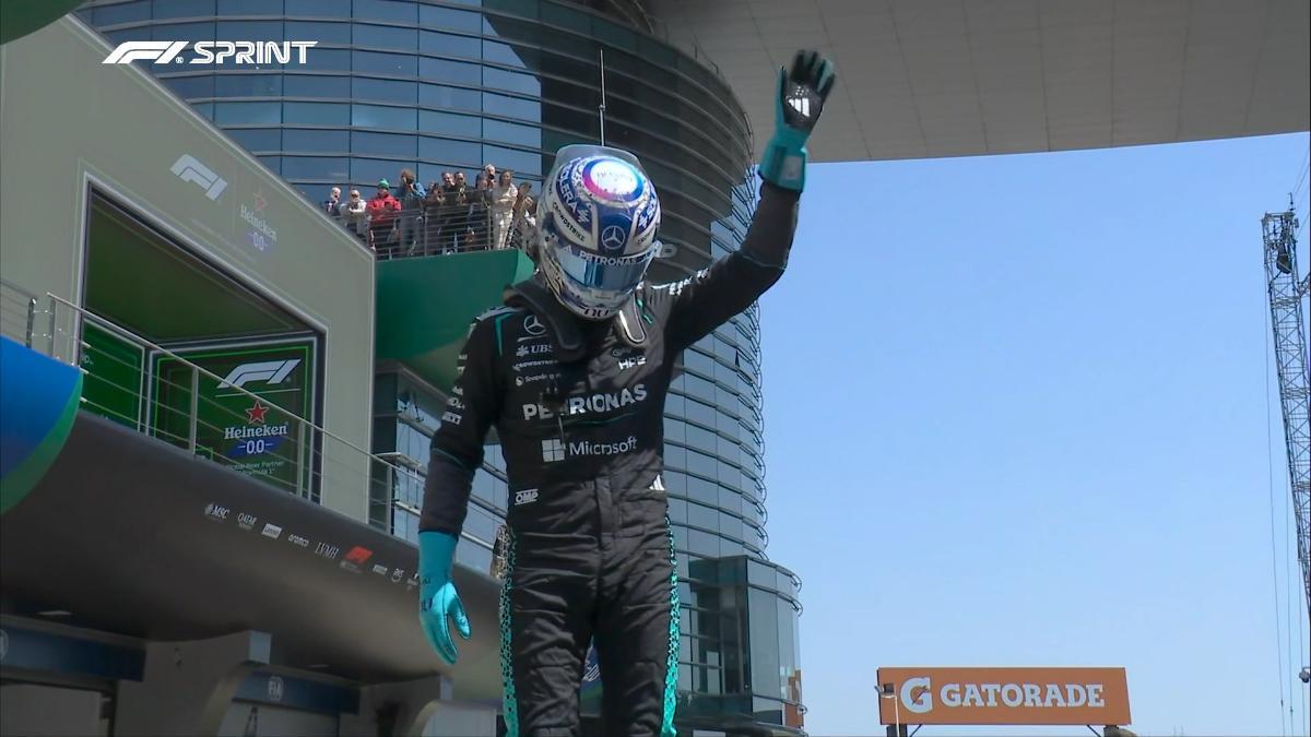 Russell celebra su segunda victoria del año