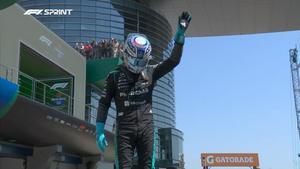 Russell celebra su segunda victoria del año