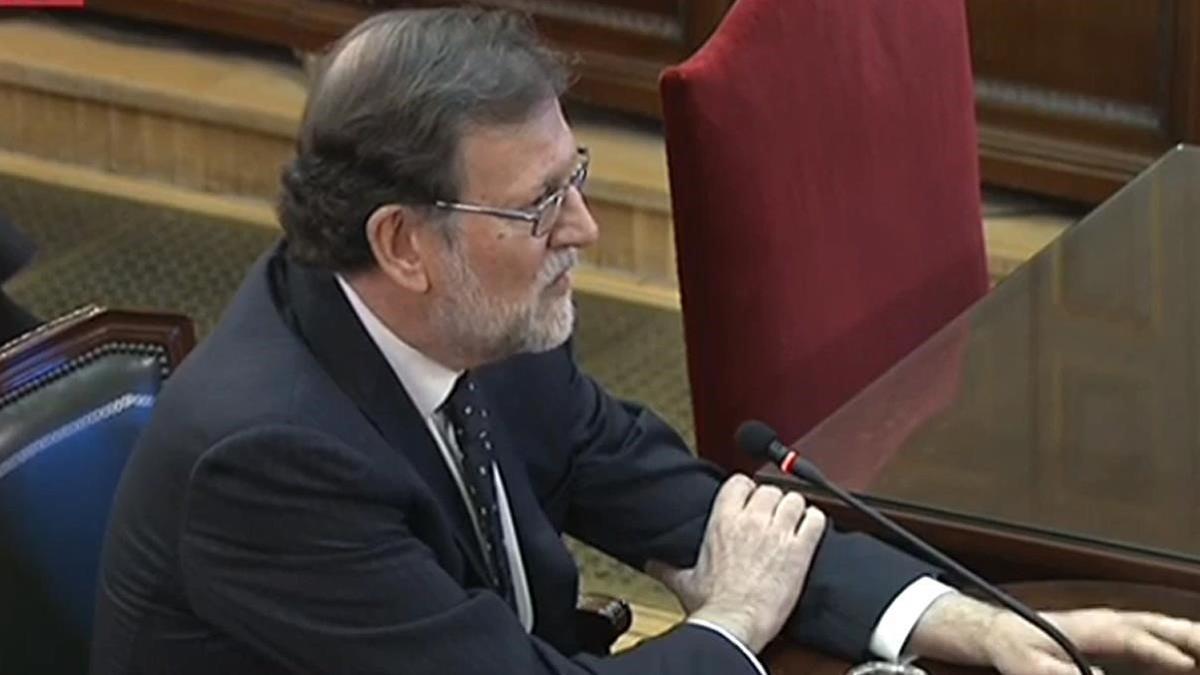 Mariano Rajoy, expesidente del Gobierno, testificando ante el Tribunal Supremo.