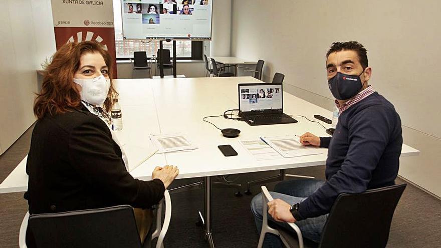 Luis López, durante el encuentro telemático con responsables del CIM.