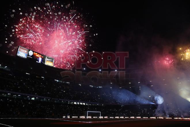 La fiesta del Doblete en el Camp Nou