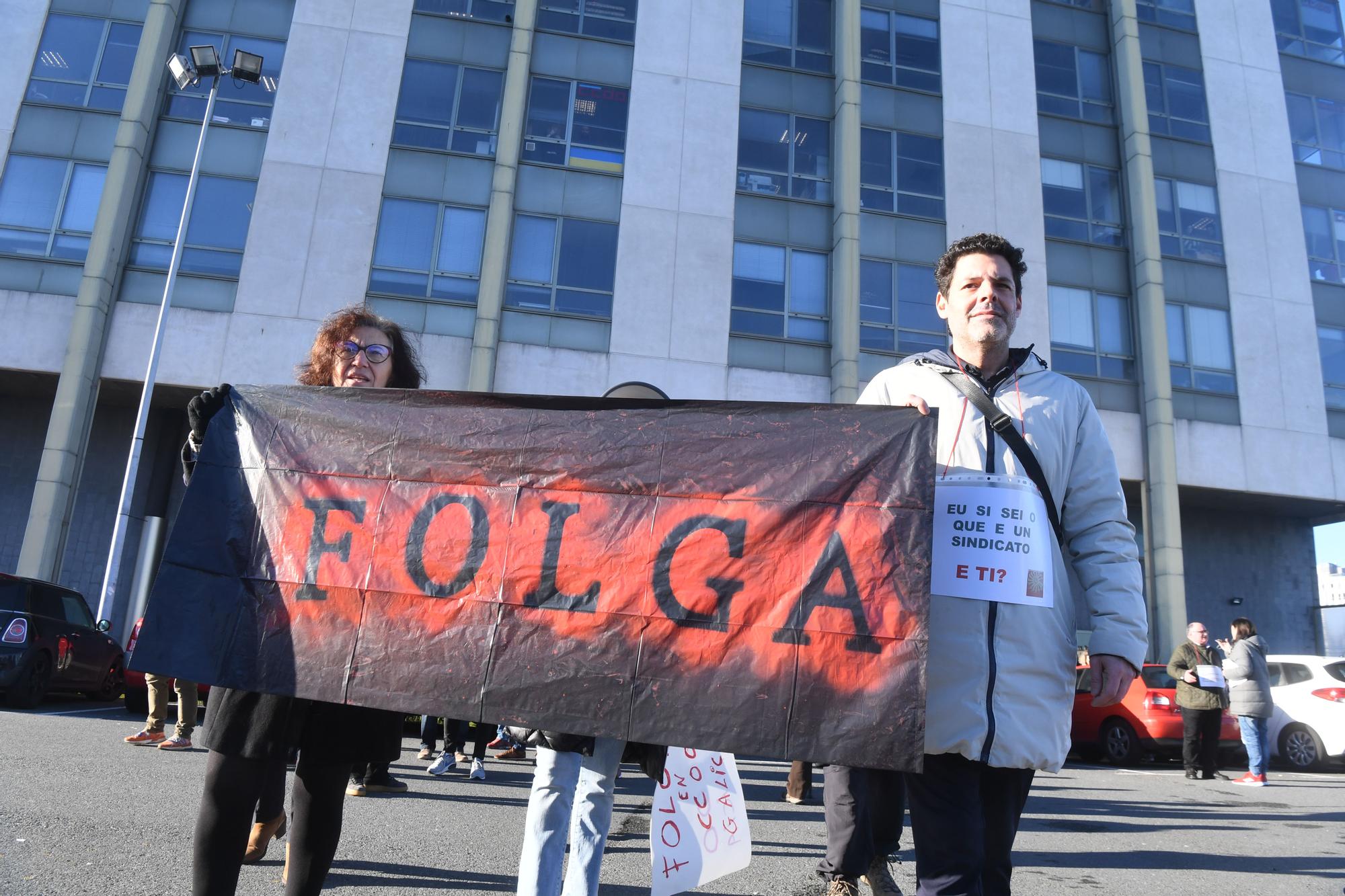 Huelga de trabajadores de CCOO: protesta en A Coruña