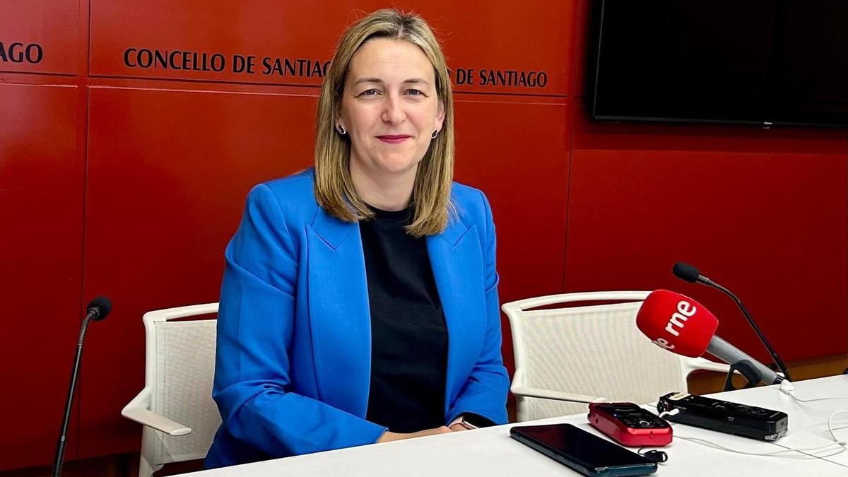 A voceira do goberno local de Santiago Míriam Louzao