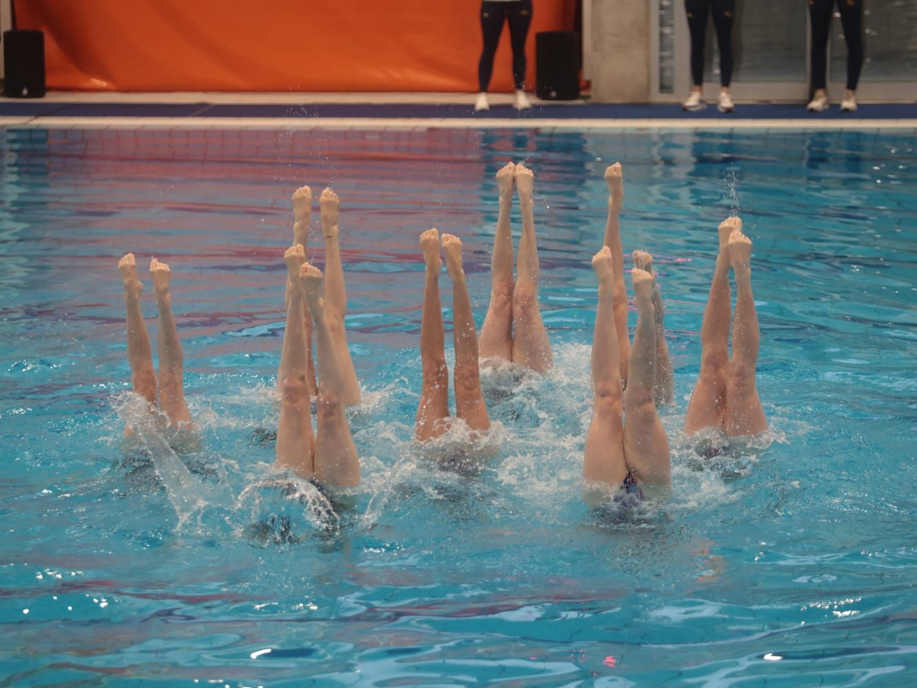 Exhibición solidaria por la dana del equipo español de natación artística