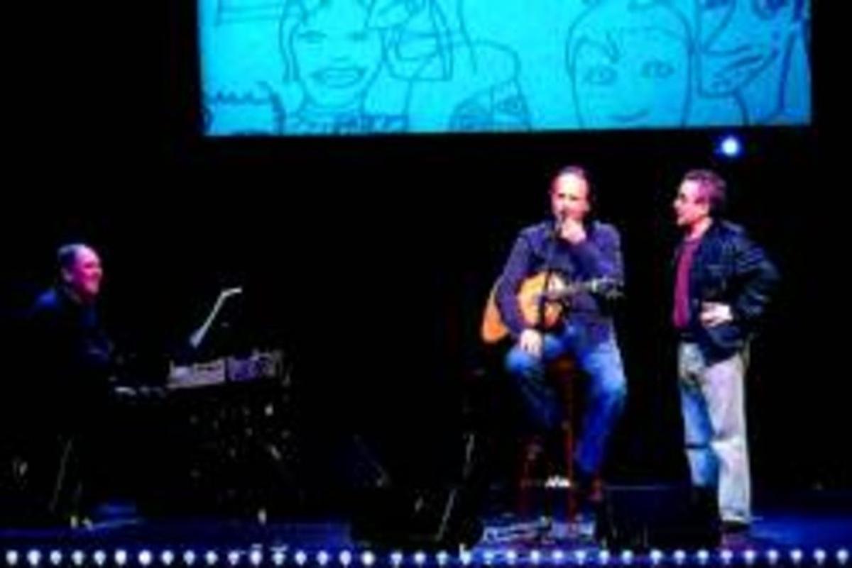 Rubianes i Serrat, a l’escenari del Tívoli, dilluns a la nit. Rubianes i Serrat, a l’escenari del Tívoli, dilluns a la nit.