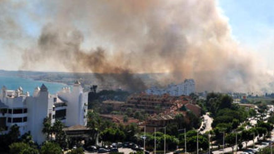 Imagen del reciente incendio producido en Estepona.