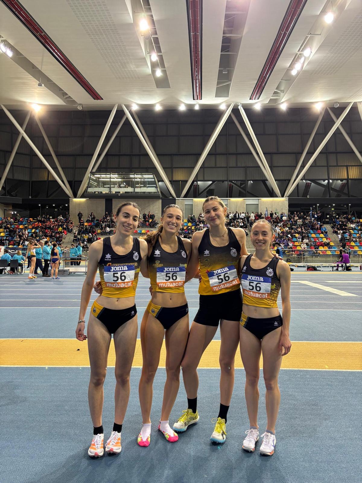 El quartet igualadí de 4x400 metres que va aconseguir el rècord d'Igualada