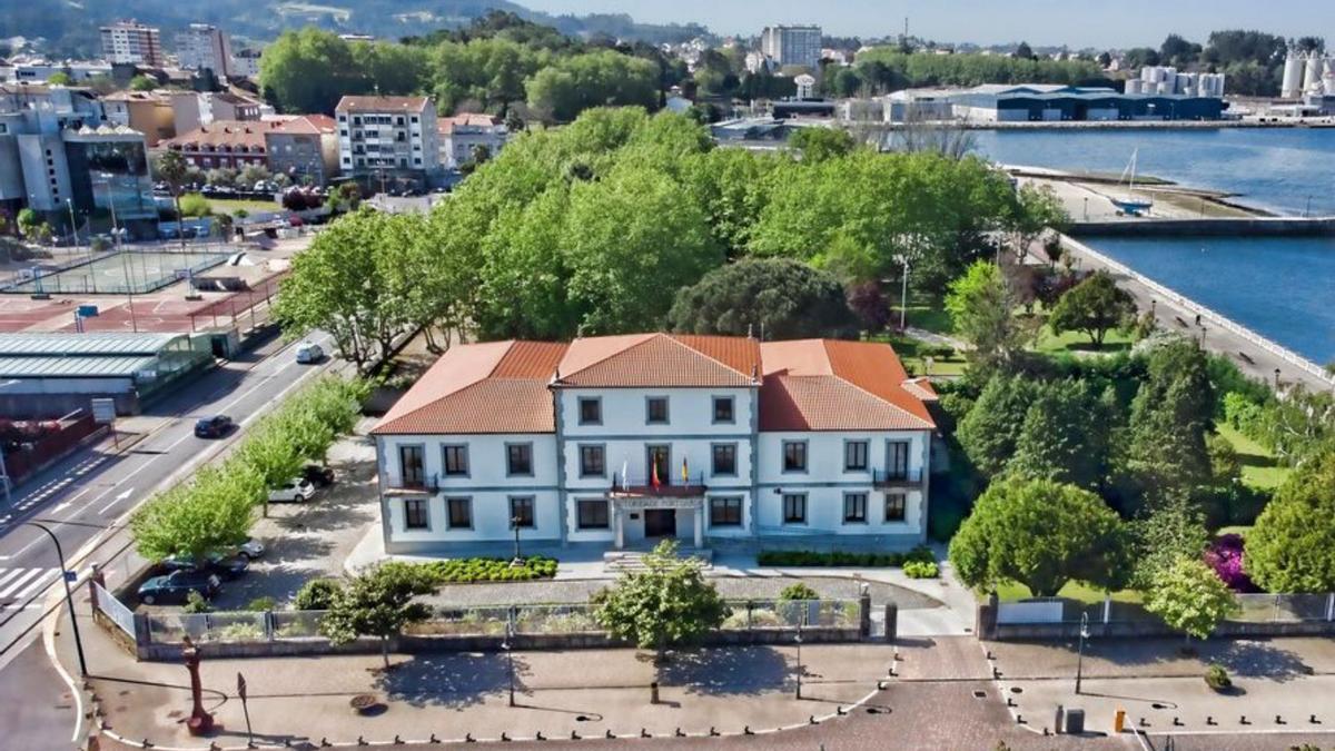 Vista aérea de la sede de la Autoridad Portuaria.