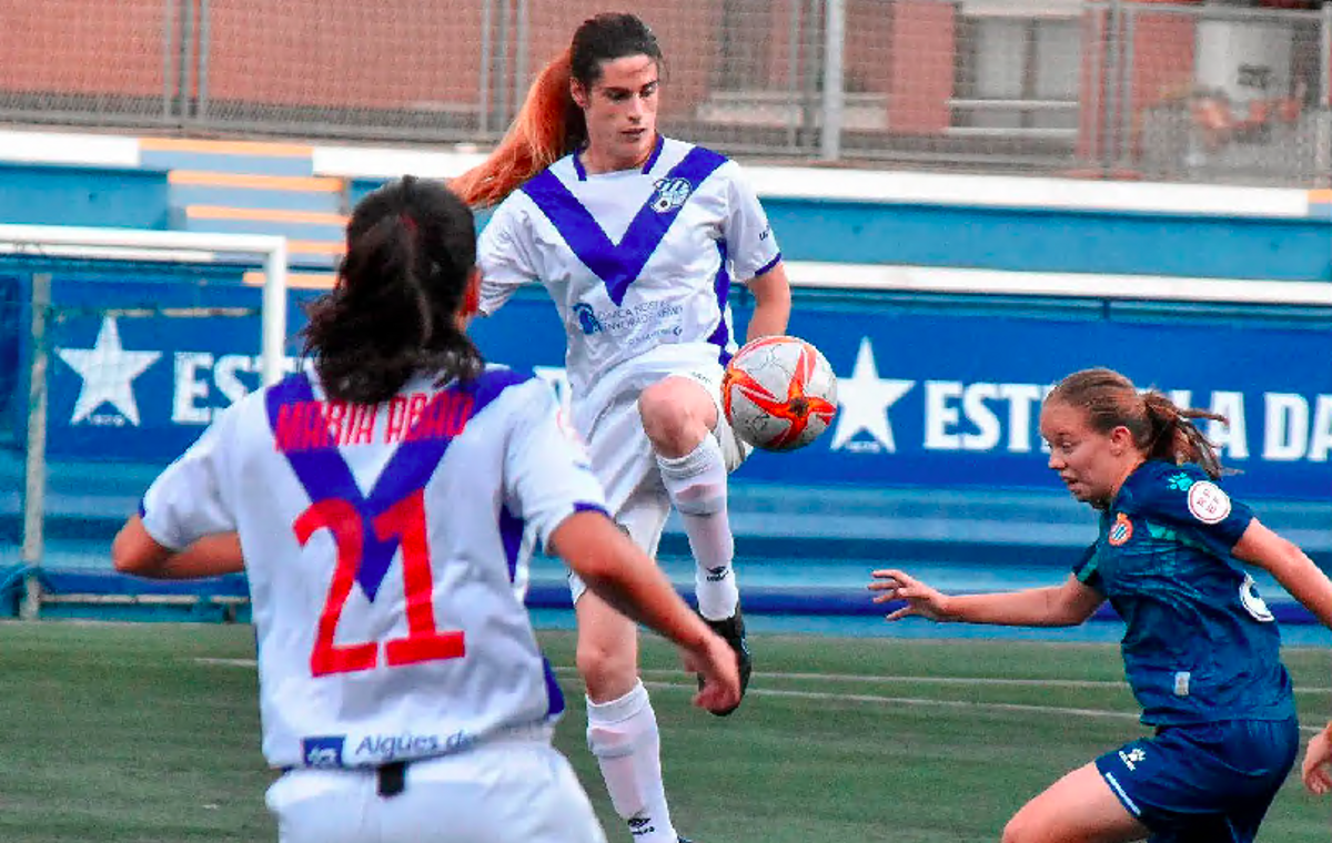 Valentina, en un partido contra el Espanyol.