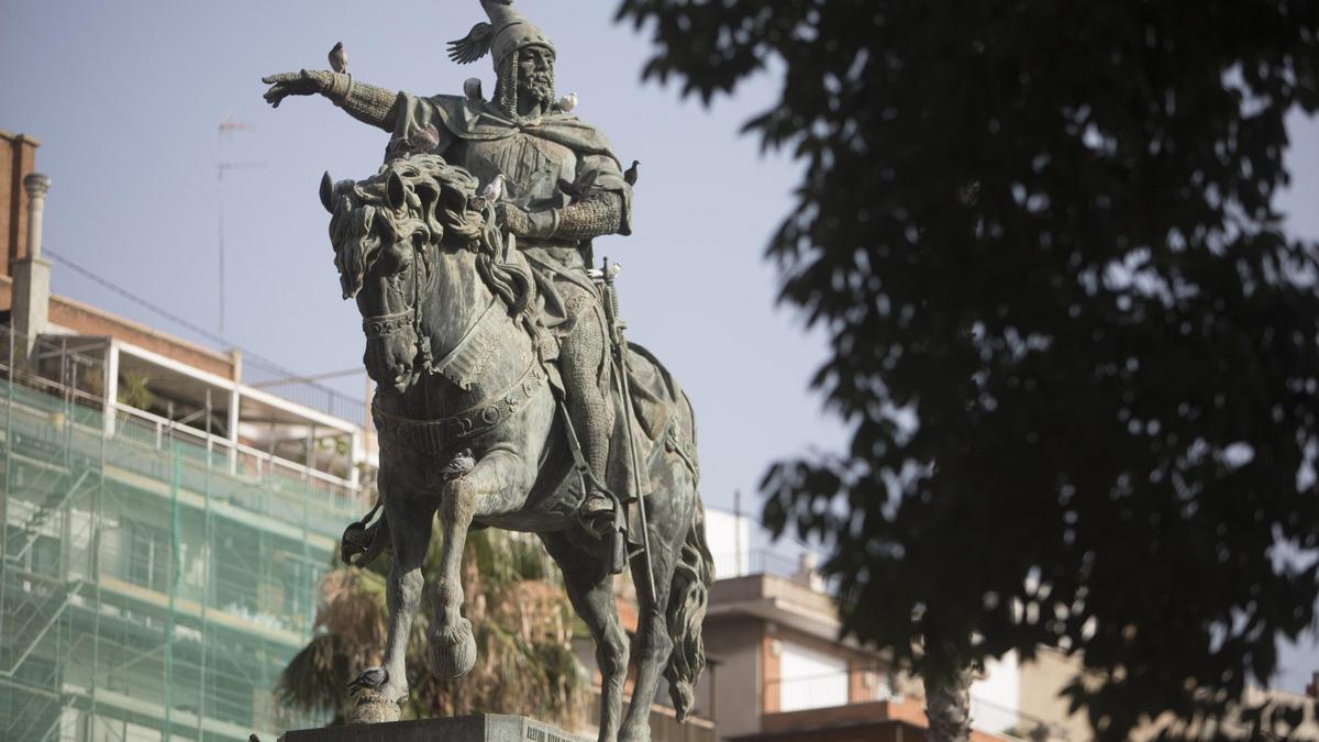 Estatua ecuestre de Jaume I en València.