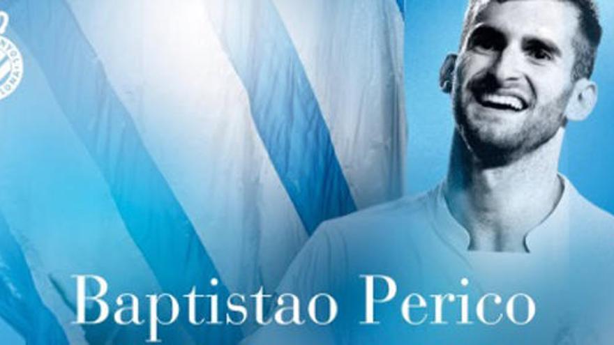 Anuncio oficial del fichaje de Baptistao por el Espanyol.