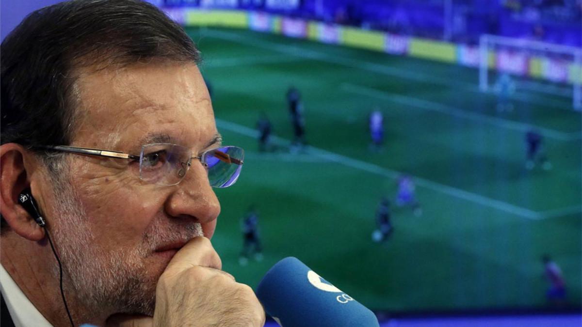 Mariano Rajoy siguió el clásico del Camp Nou