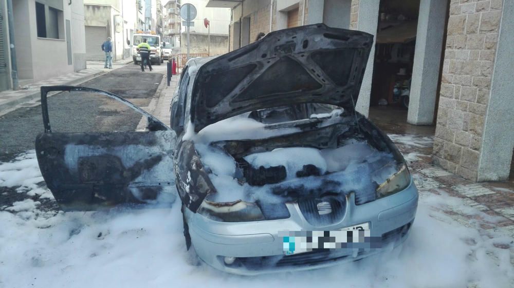 Incendi d'un cotxe a Santa Coloma de Farners