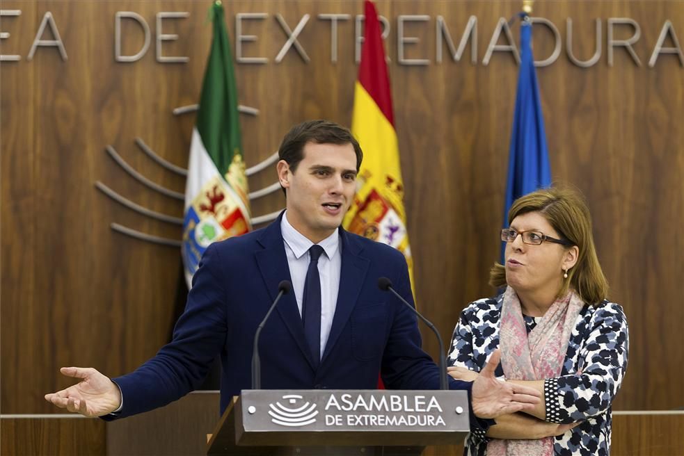 Visita de Albert Rivera a Extremadura