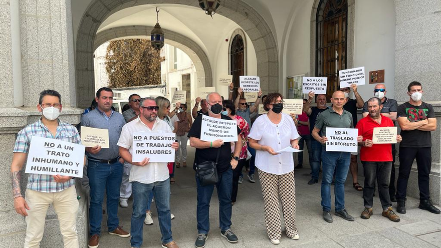 Protesta de funcionarios en Pozoblanco.