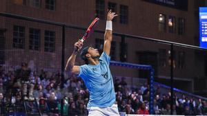 Ale Galán, durante el duelo en Ámsterdam