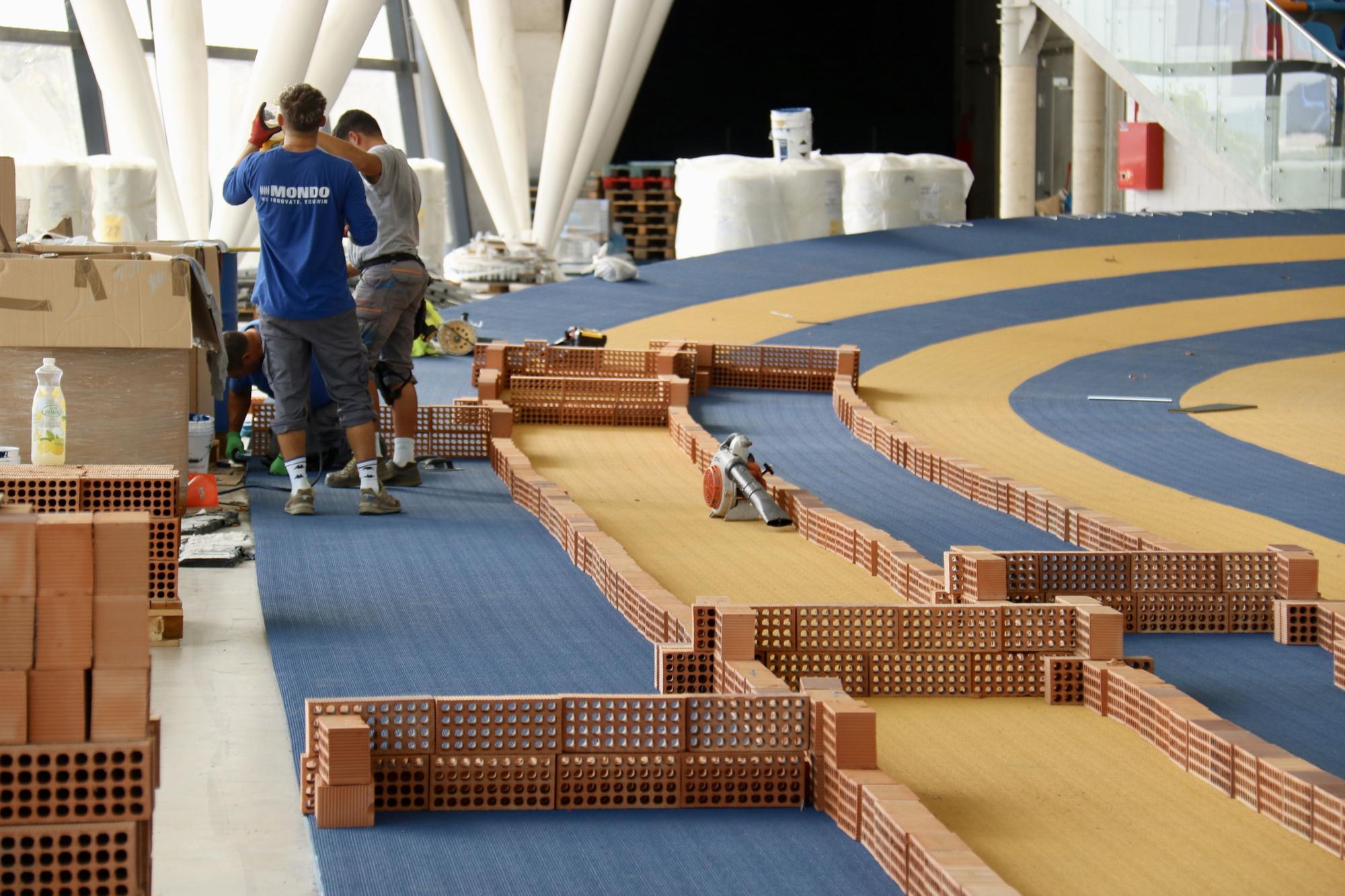 Pista Coberta d'Atletisme de Sabadell en remodelación