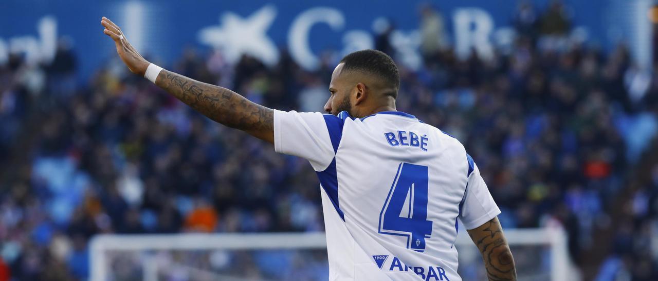 Bebé, en el partido de La Romareda ante el Alavés.