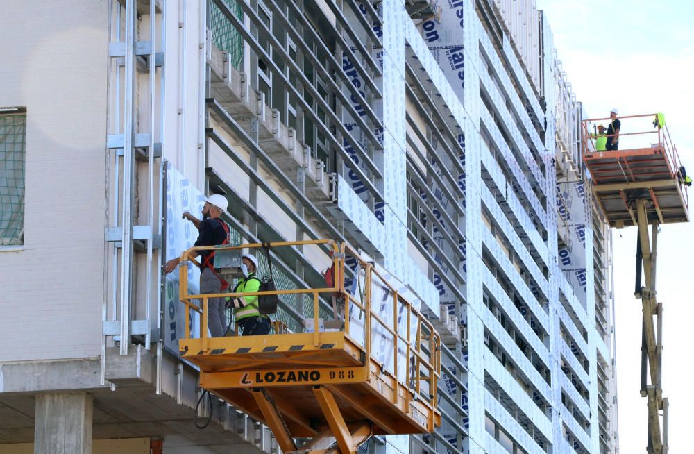 Avanzan las obras del Instituto Oceanográfico Español en el puerto de Málaga