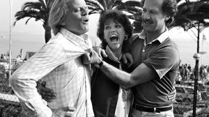 Con Klaus Kinski y Claudia Cardinale en el Festival de Cannes de 1982.