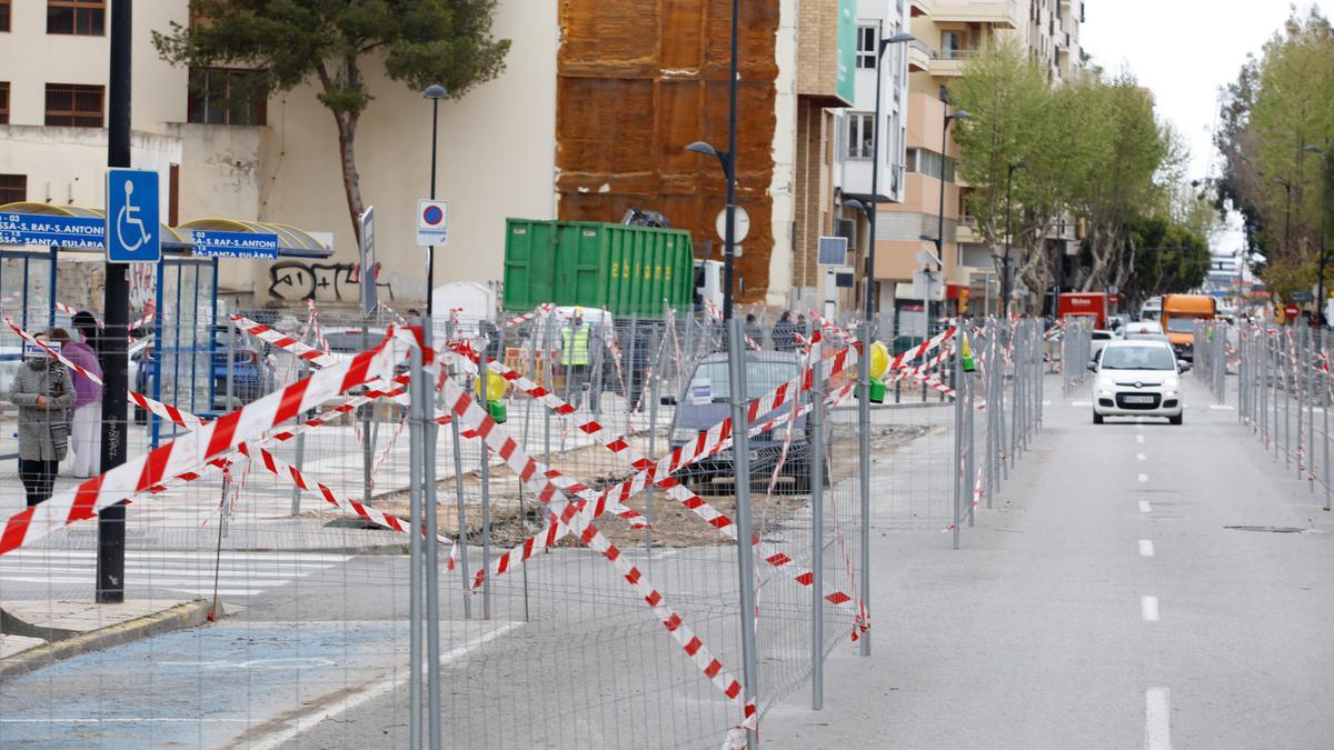 Estado de las obras en la avenida de Isidor Macabich. J.A.Riera