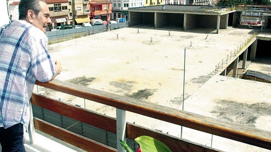 Estado de las obras del centro comercial, actualmente paradas, a finales del año pasado.