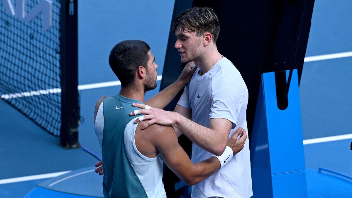 Jack Draper y Carlos Alcaraz, en el Open de Australia 2025