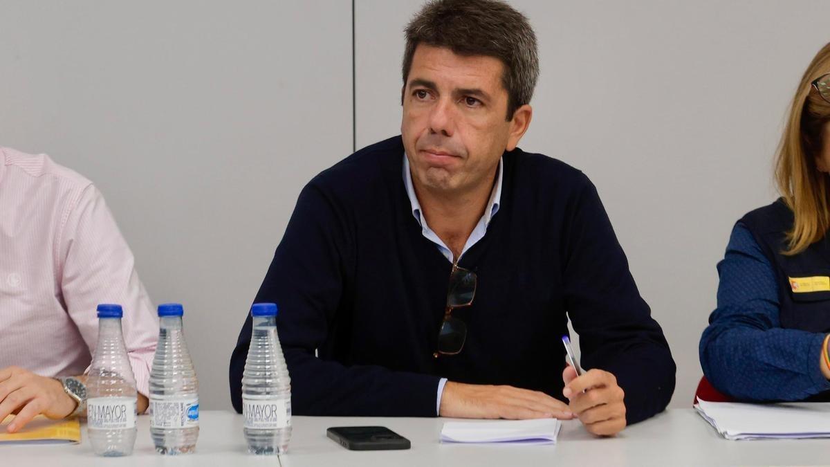 Mazón en una de las reuniones del Cecopi a principios del mes de noviembre