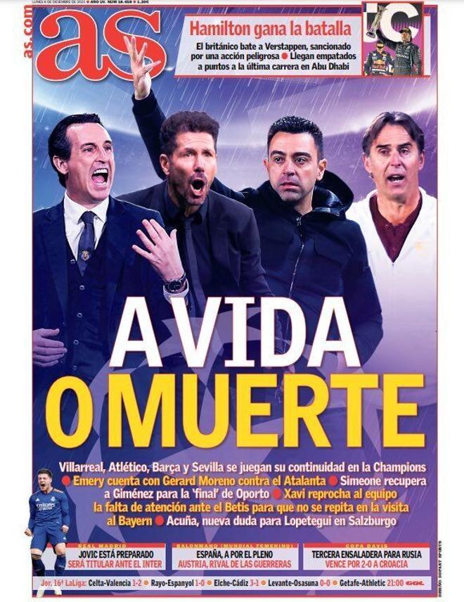 Las portadas de la prensa deportiva de hoy