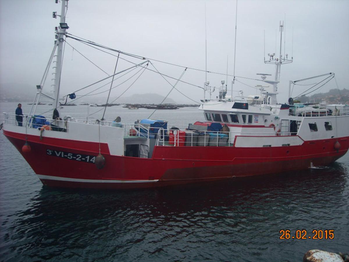 El buque pesquero «Noruego», todavía con pabellón español