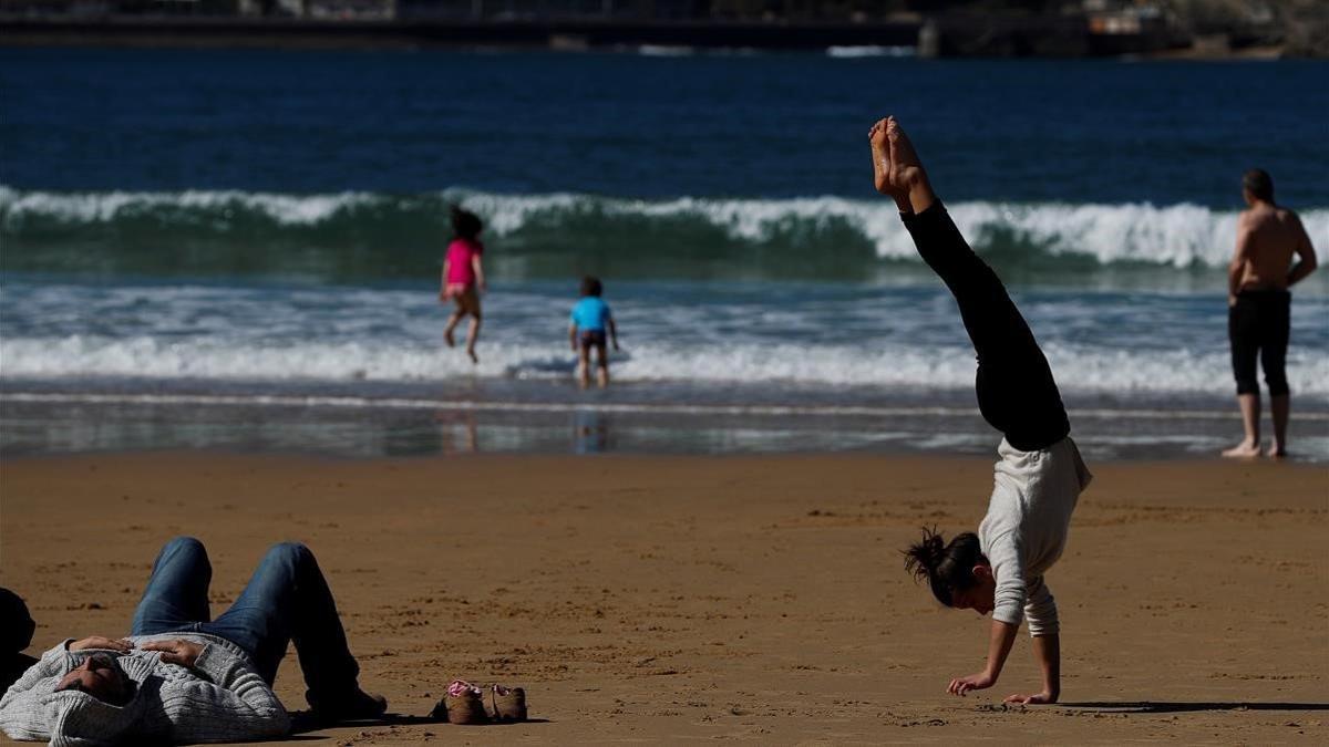 playa en invierno