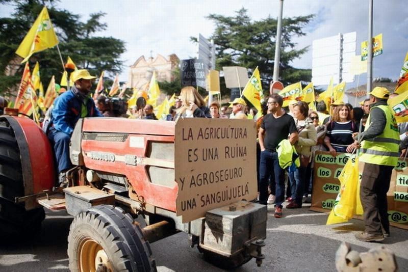 Manifestación de agricultores en Calatayud