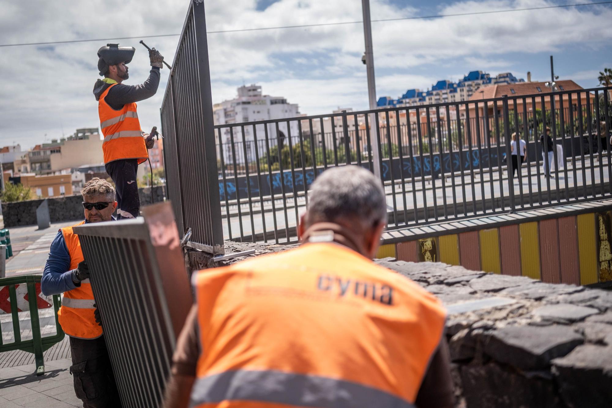 El concejal de Salud-La Salle Carlos Tarife visita la zona del puente Zurita