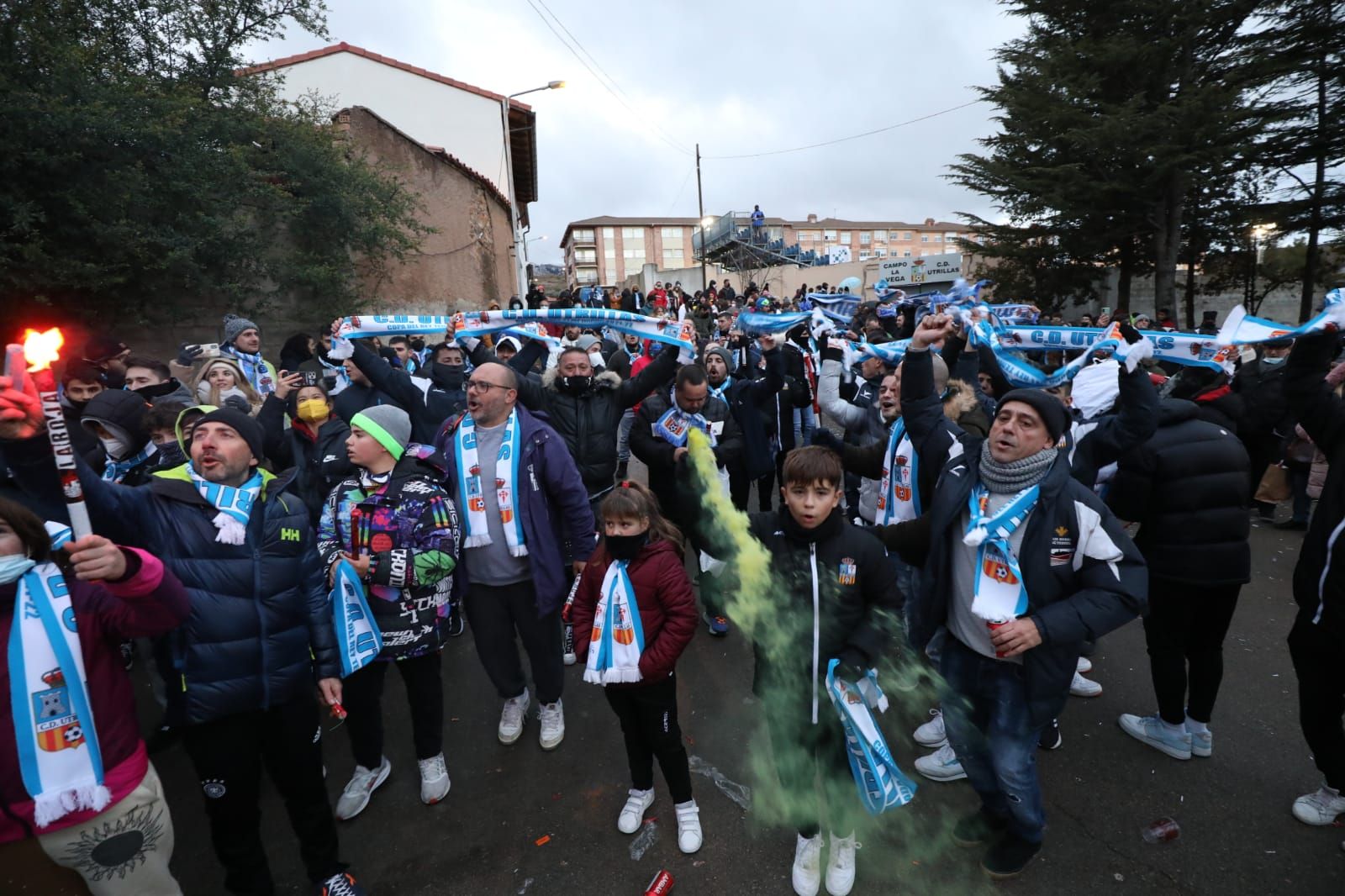 Así se ha vivido en Utrillas la previa del partido de Copa contra el Valencia